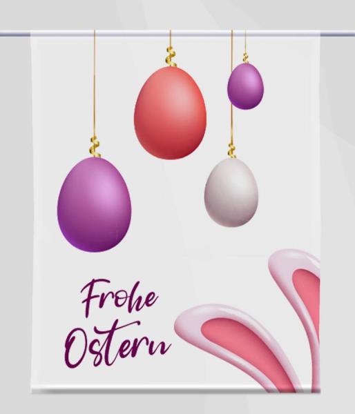 Ostern in weiß,Scheibenhänger eckig